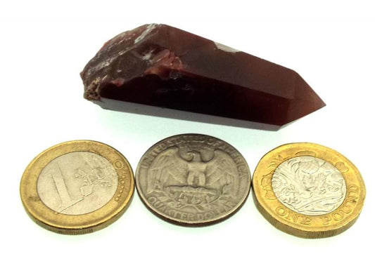 Rare Red Quartz Gemstone Point 12