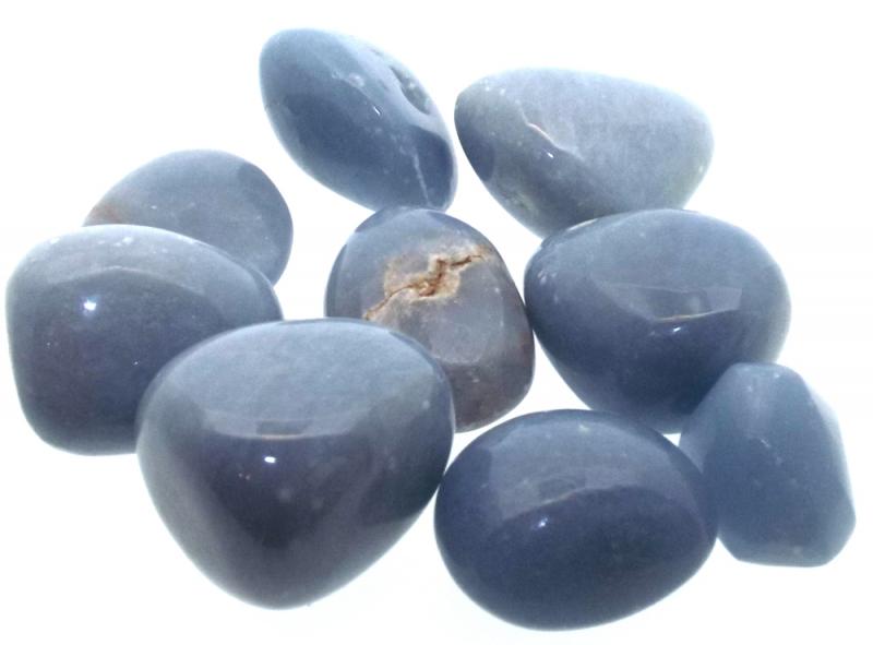 50gms Angelite Tumbled Gemstones