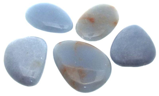 1 x Angelite Small Tumbled Palmstone