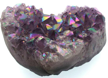 Amethyst Aura Gemstone Cluster Heart Specimen 01
