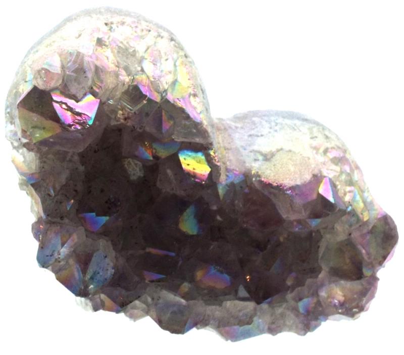 Amethyst Aura Gemstone Cluster Heart Specimen 02