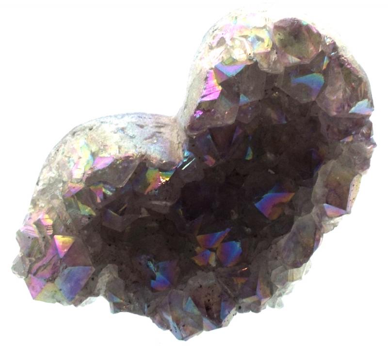 Amethyst Aura Gemstone Cluster Heart Specimen 02