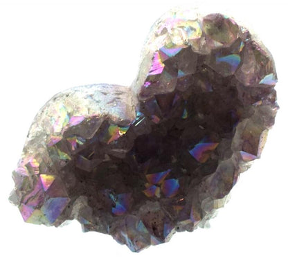 Amethyst Aura Gemstone Cluster Heart Specimen 02