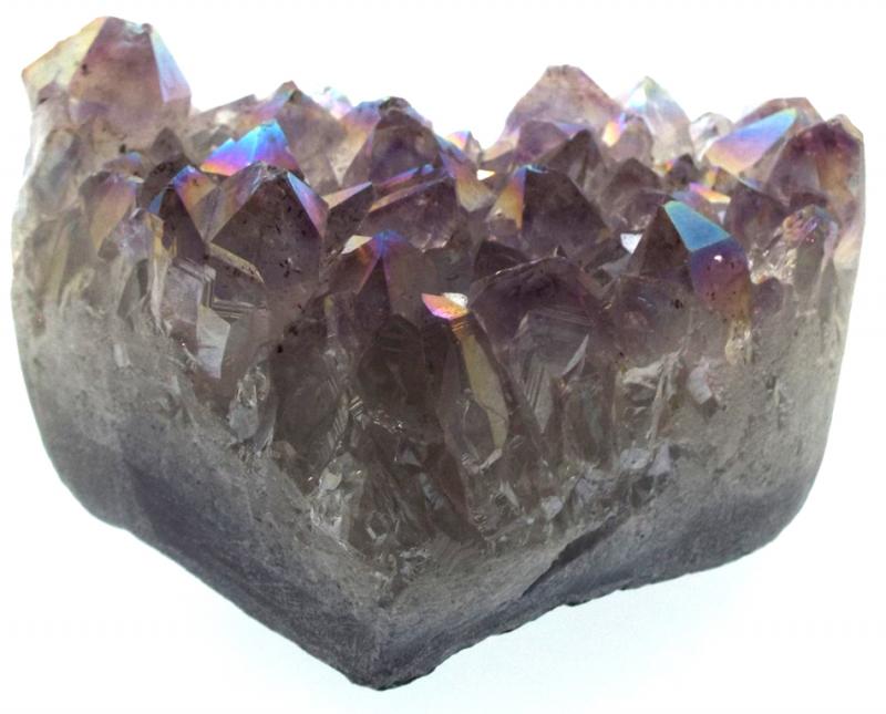 Amethyst Aura Gemstone Cluster Heart Specimen 02