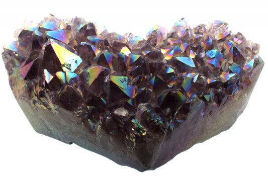 Amethyst Aura Gemstone Cluster Heart Specimen 04