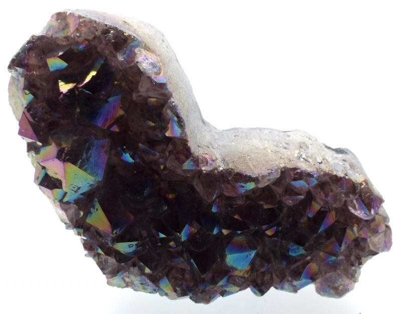 Amethyst Aura Gemstone Cluster Heart Specimen 04