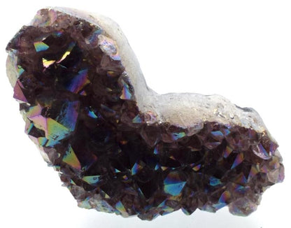 Amethyst Aura Gemstone Cluster Heart Specimen 04