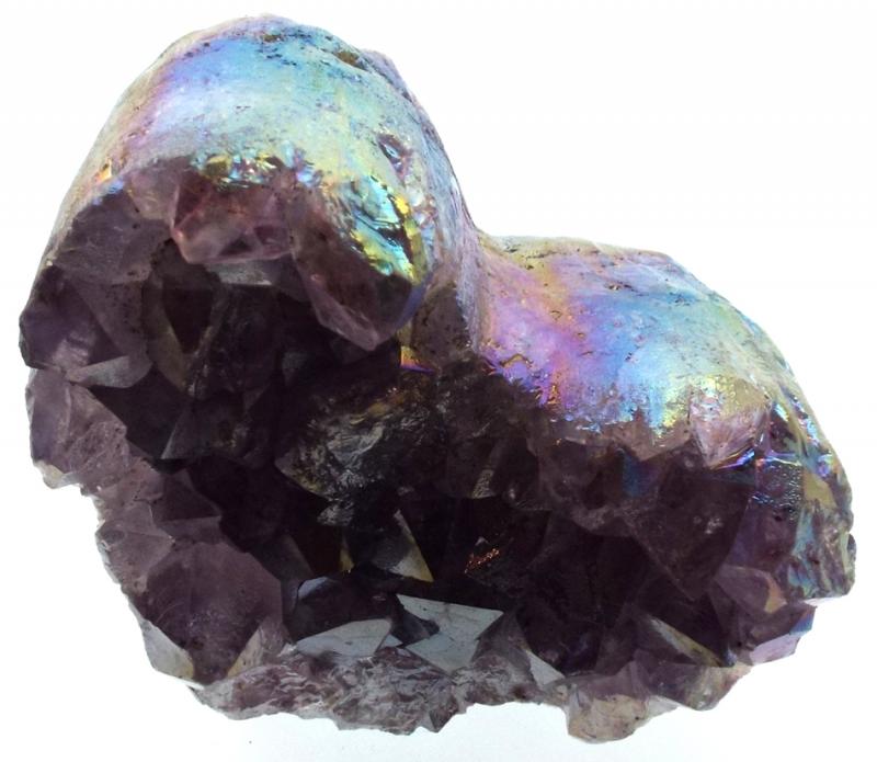 Amethyst Aura Gemstone Cluster Heart Specimen 05