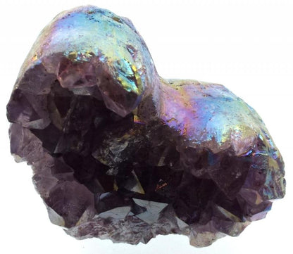Amethyst Aura Gemstone Cluster Heart Specimen 05