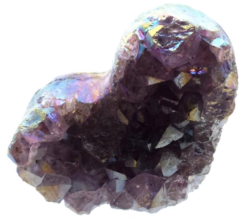 Amethyst Aura Gemstone Cluster Heart Specimen 05
