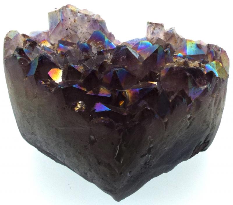 Amethyst Aura Gemstone Cluster Heart Specimen 06