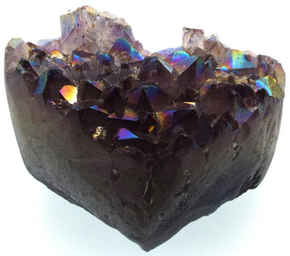 Amethyst Aura Gemstone Cluster Heart Specimen 06