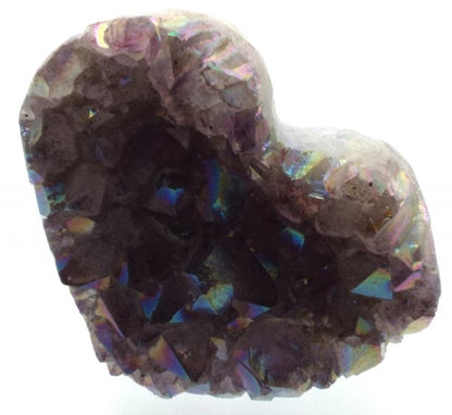 Amethyst Aura Gemstone Cluster Heart Specimen 06
