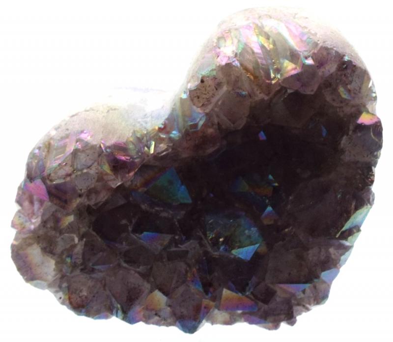 Amethyst Aura Gemstone Cluster Heart Specimen 06