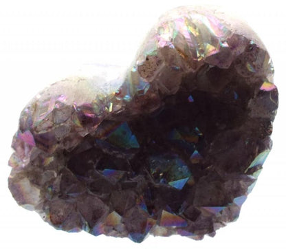 Amethyst Aura Gemstone Cluster Heart Specimen 06