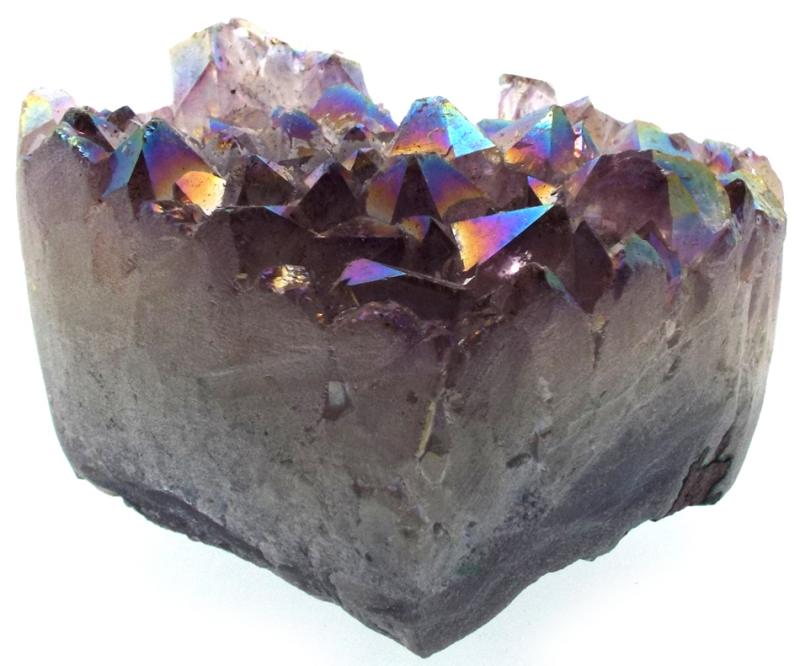 Amethyst Aura Gemstone Cluster Heart Specimen 06