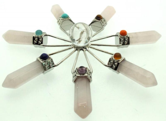 Rose Quartz Chakra Energy Generator Grid Star