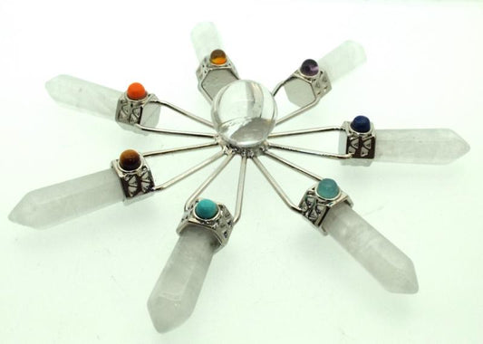 Clear Quartz Chakra Energy Generator Grid Star
