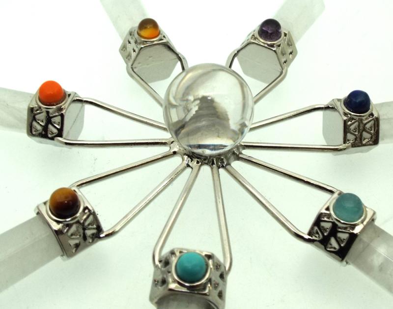 Clear Quartz Chakra Energy Generator Grid Star