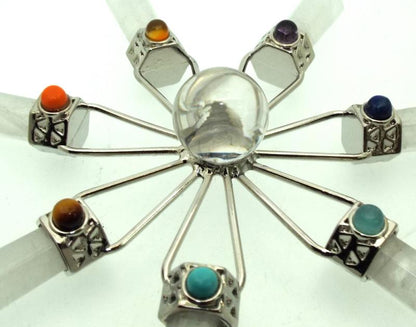 Clear Quartz Chakra Energy Generator Grid Star