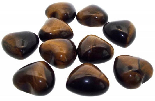 Tigers Eye Gemstone Tiny Carved Heart
