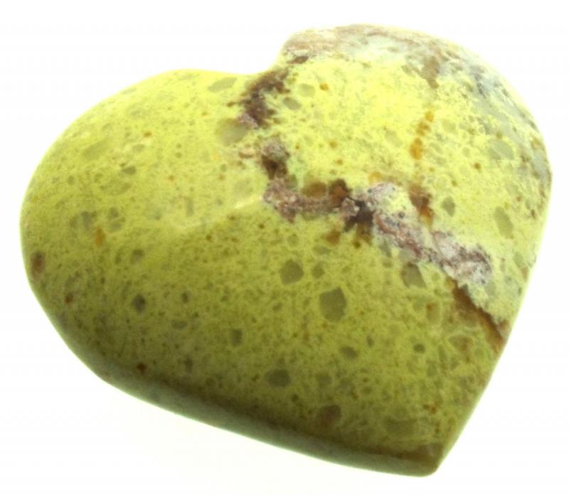Green Opal Gemstone Carved Heart 01
