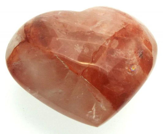 Hematoid Quartz Gemstone Carved Heart 02