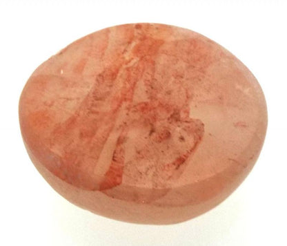 Part Polished Hematoid Quartz Gemstone Dragon Egg Half