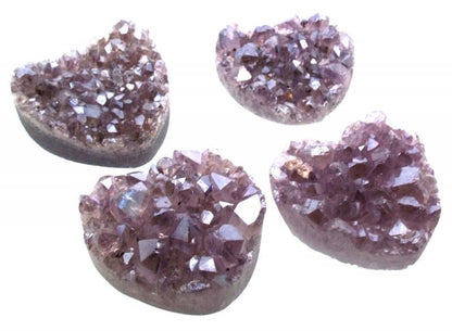Amethyst Aura Mini Gemstone Cluster Heart