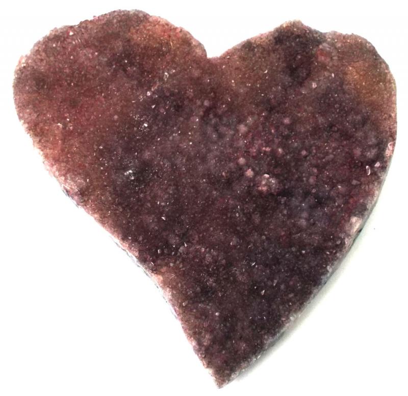 Druzy Amethyst Gemstone Heart