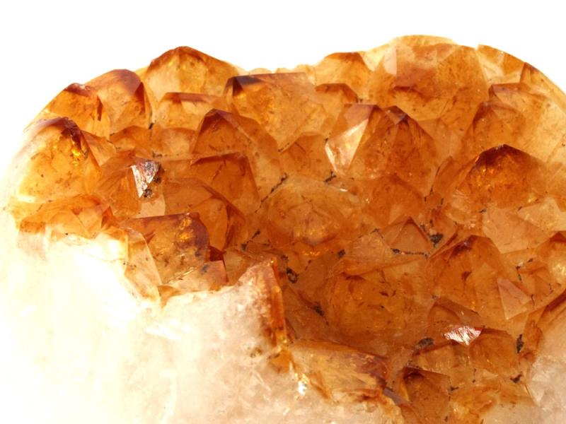 Citrine Gemstone Cluster Heart 01