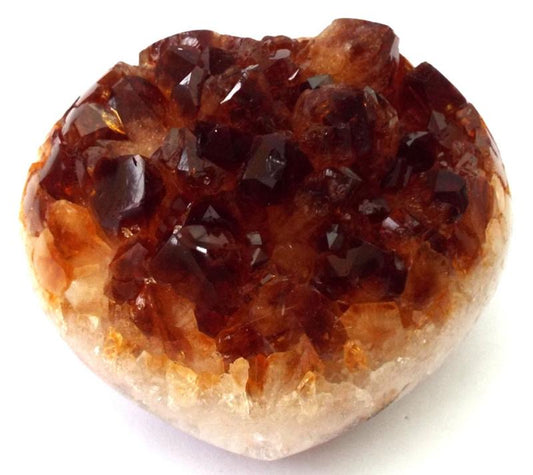 Citrine Gemstone Cluster Heart 02
