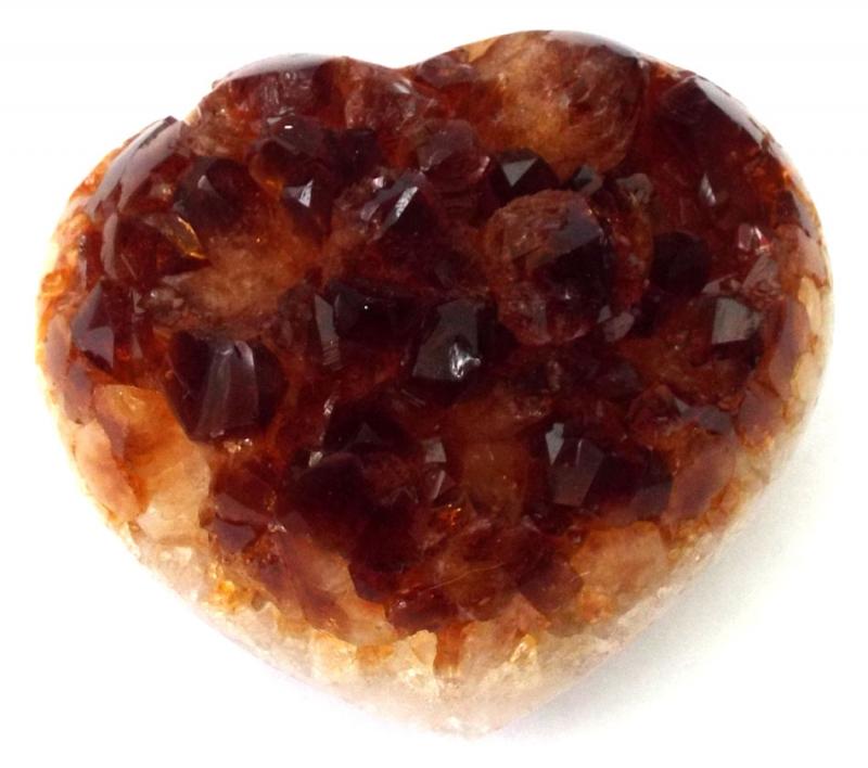 Citrine Gemstone Cluster Heart 02