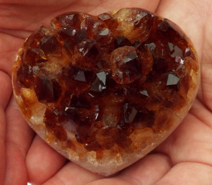 Citrine Gemstone Cluster Heart 02