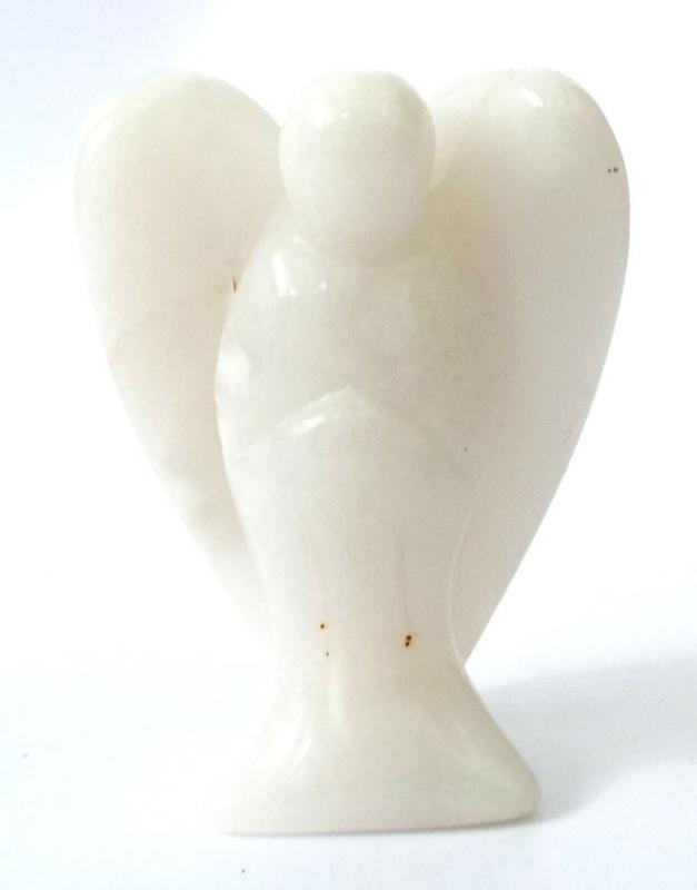 Snow Quartz Carved Gemstone Angel