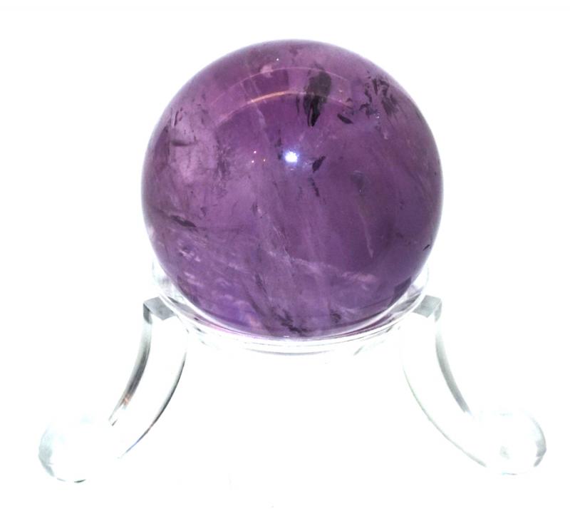Amethyst Gemstone Sphere 33mm with Stand