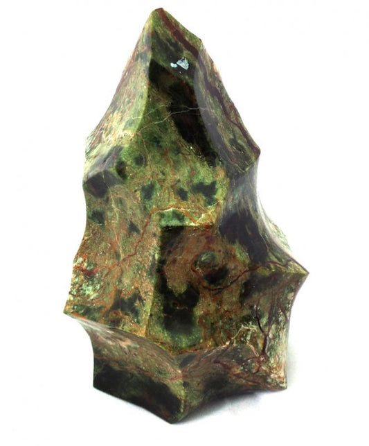 Green Jasper Gemstone Flame Sculpture 01