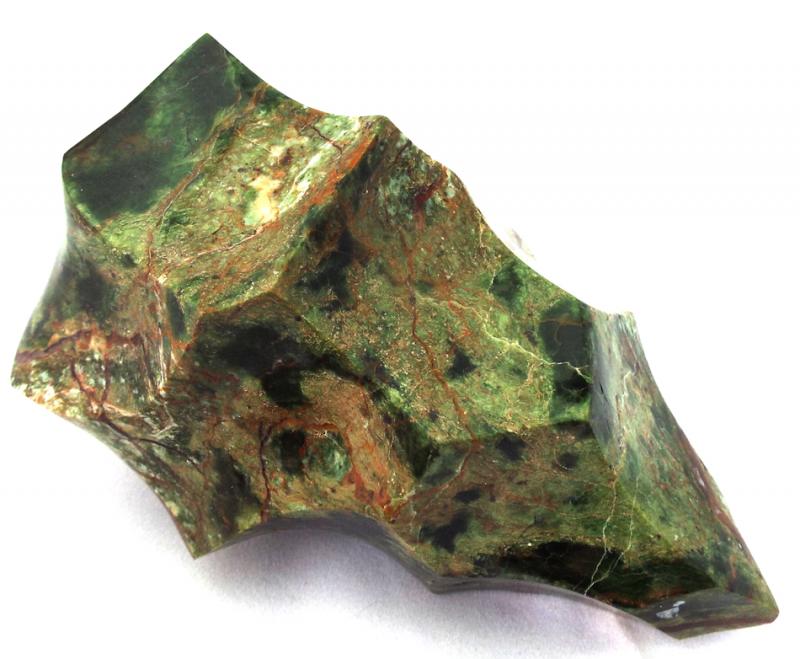Green Jasper Gemstone Flame Sculpture 01