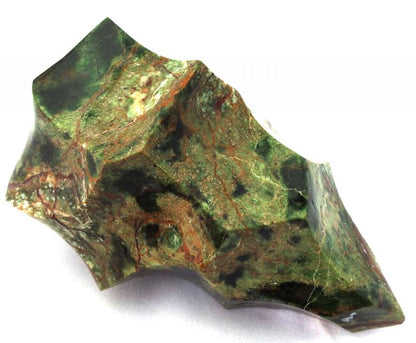 Green Jasper Gemstone Flame Sculpture 01
