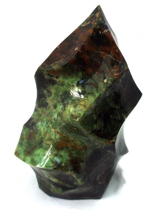 Green Jasper Gemstone Flame Sculpture 02