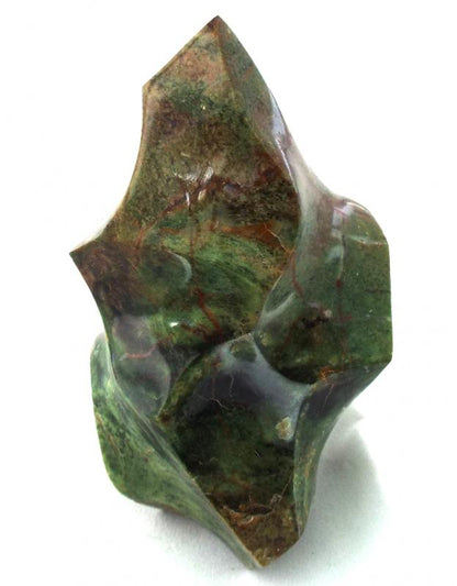 Green Jasper Gemstone Flame Sculpture 03