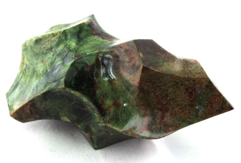 Green Jasper Gemstone Flame Sculpture 03
