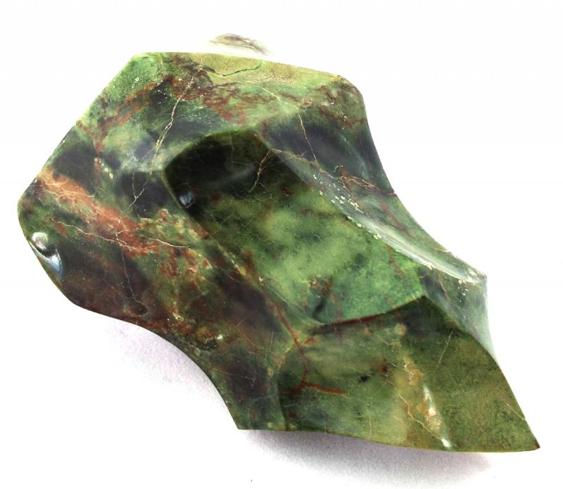 Green Jasper Gemstone Flame Sculpture 04