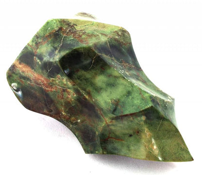 Green Jasper Gemstone Flame Sculpture 04
