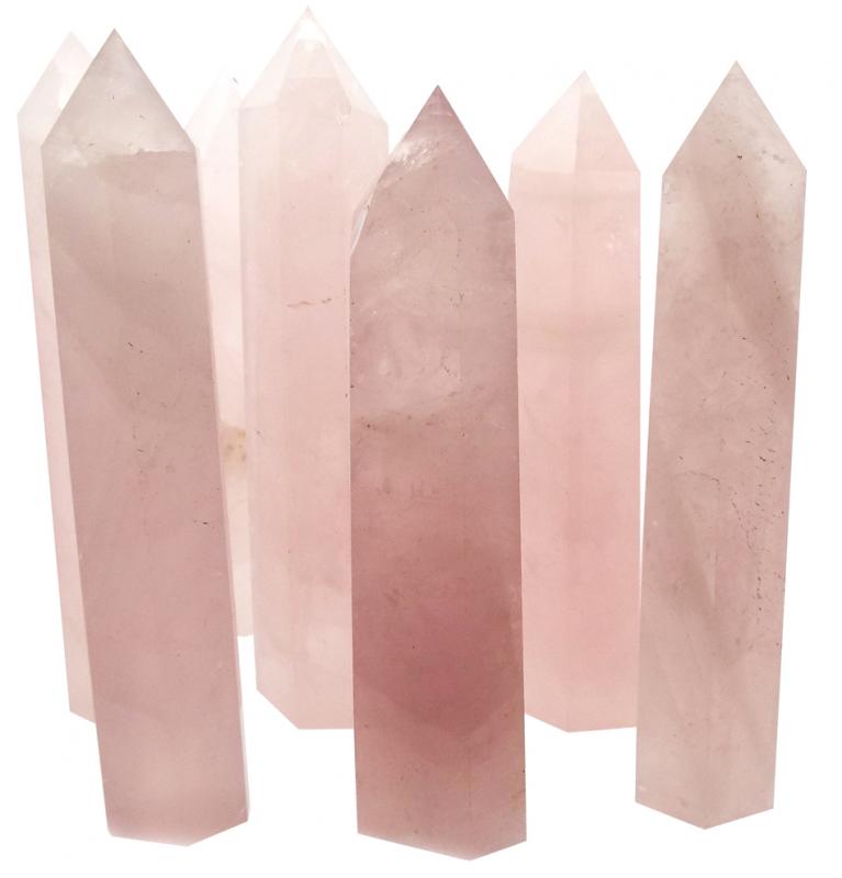 4 Inch Rose Quartz Gemstone Tower