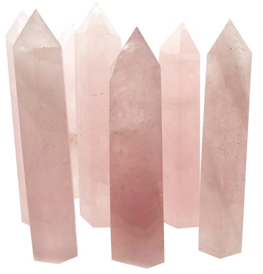 4 Inch Rose Quartz Gemstone Tower