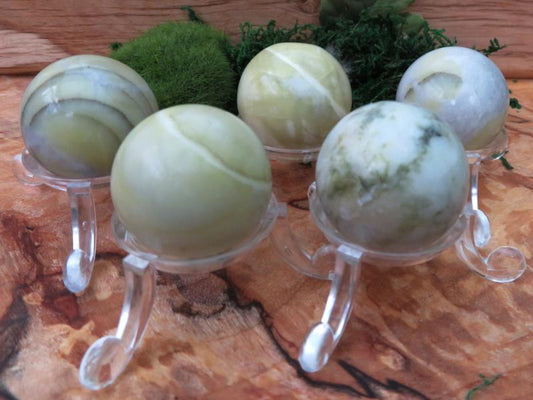 Iona Celtic Green Marble Gemstone Sphere 29mm