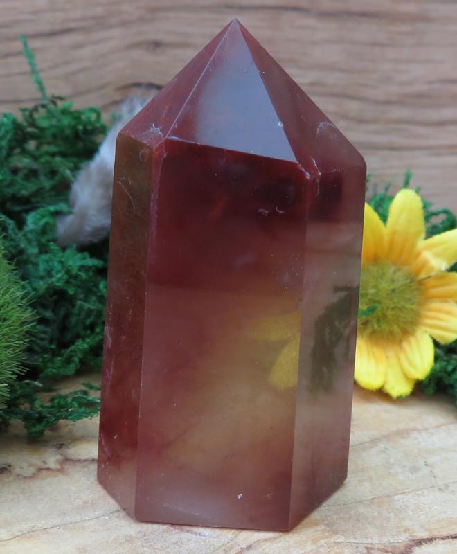 Rare Red Quartz Gemstone Tower 03