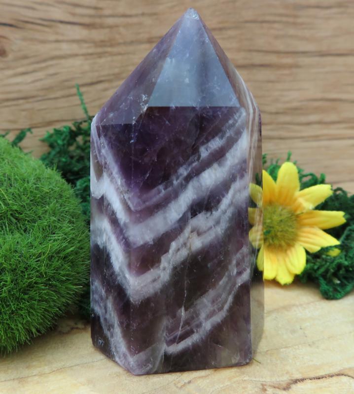 Chevron Amethyst Gemstone Tower 09