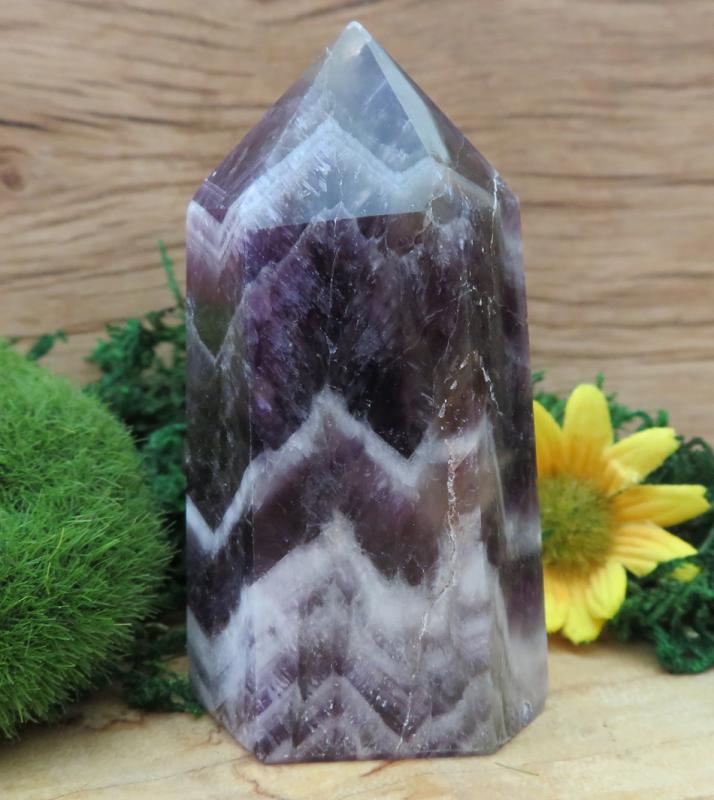 Chevron Amethyst Gemstone Tower 10